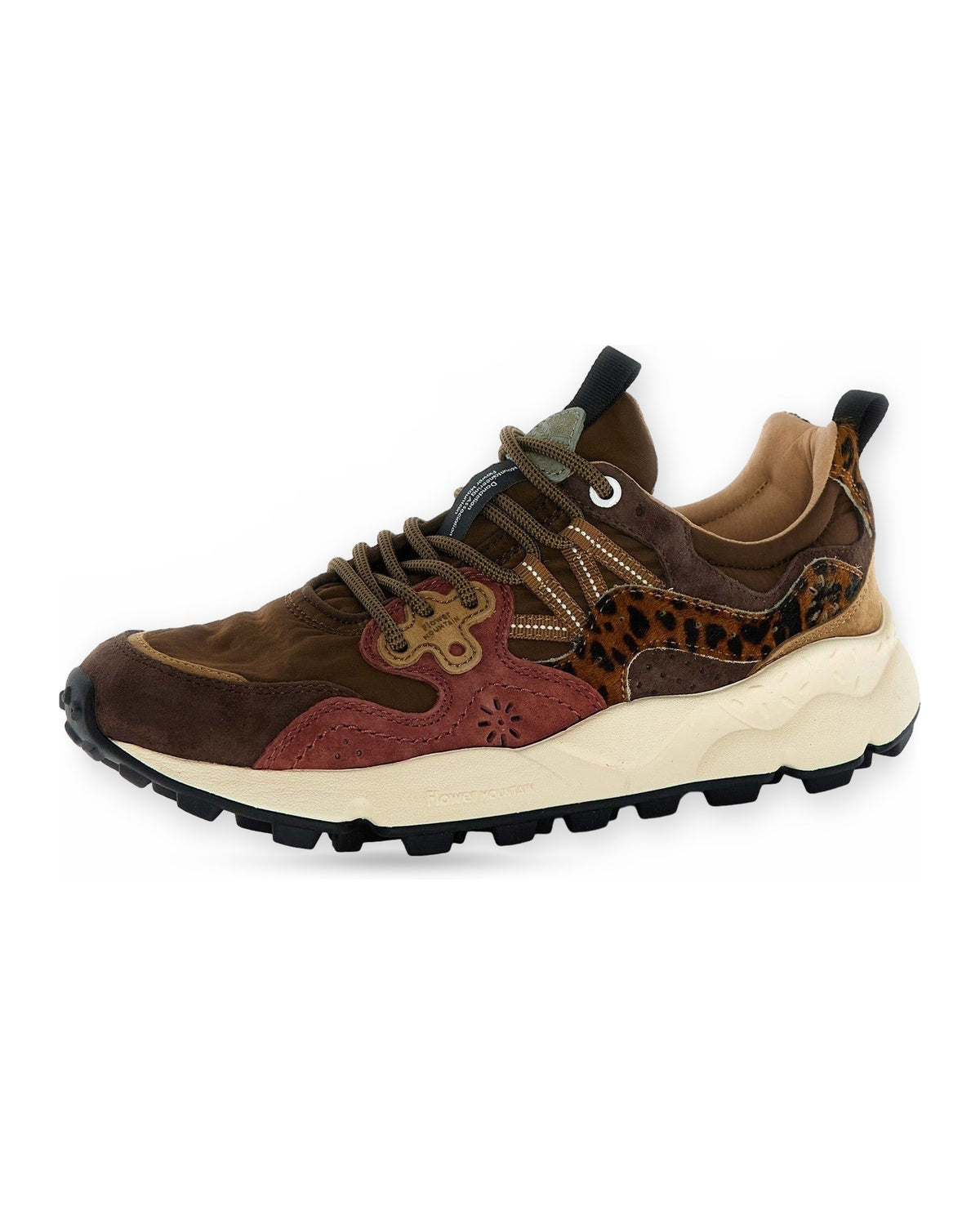 Sneaker Unisex Flower Mountain - Yamano 3 Uni Suede/Pony Hair/Nylon Brown-Bordeaux - Marrone