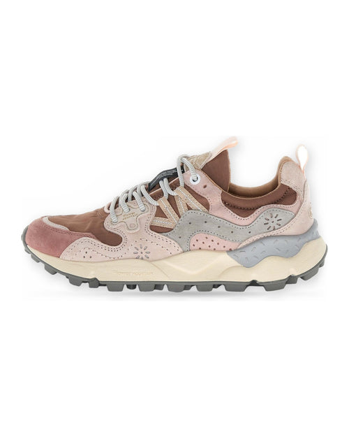 Sneaker Donna Flower Mountain - Yamano 3 Woman Suede/Nylon Rose-Light Pink-Purple - Rosa