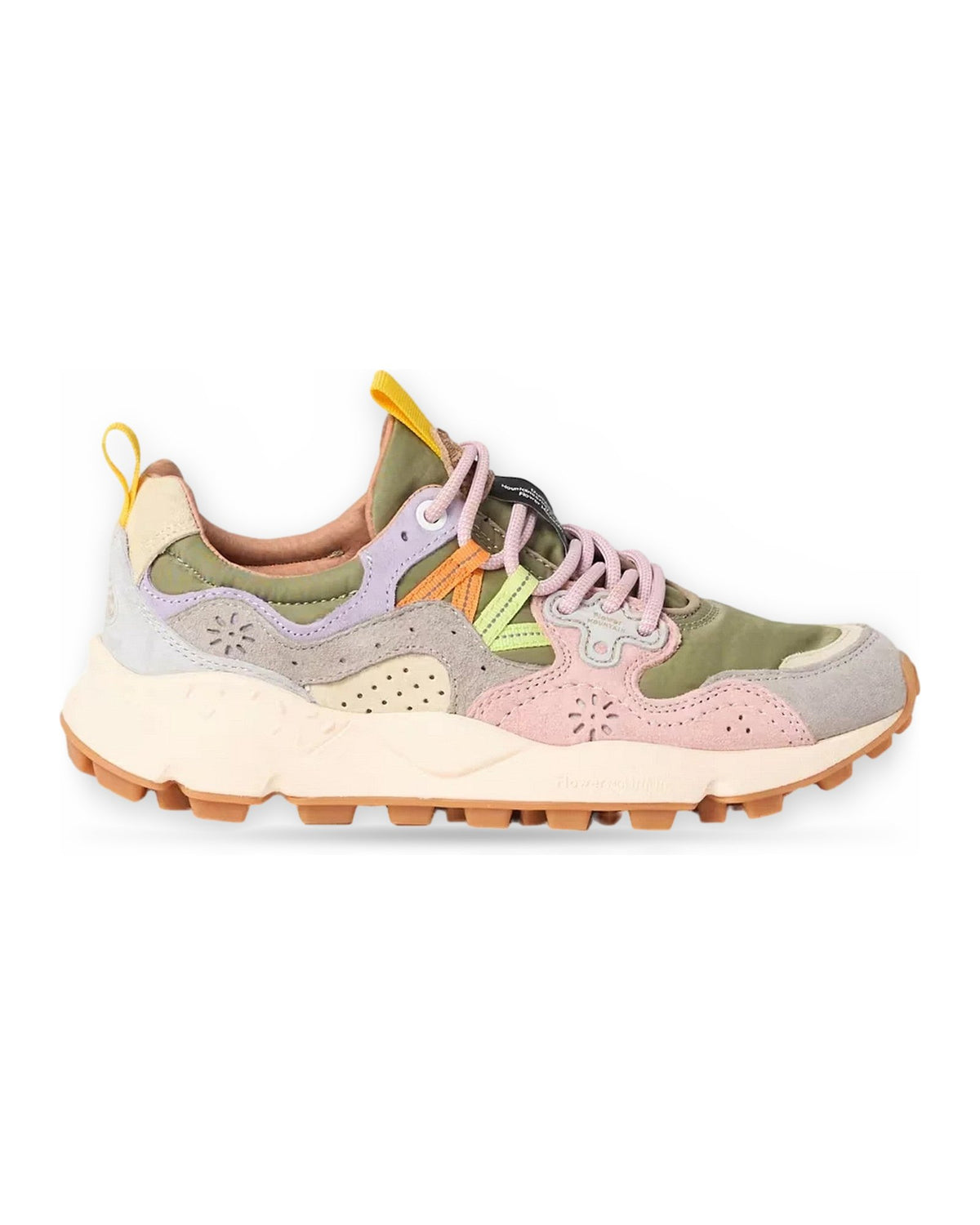 Sneaker Donna Flower Mountain - Yamano 3 Woman - Verde/Rosa