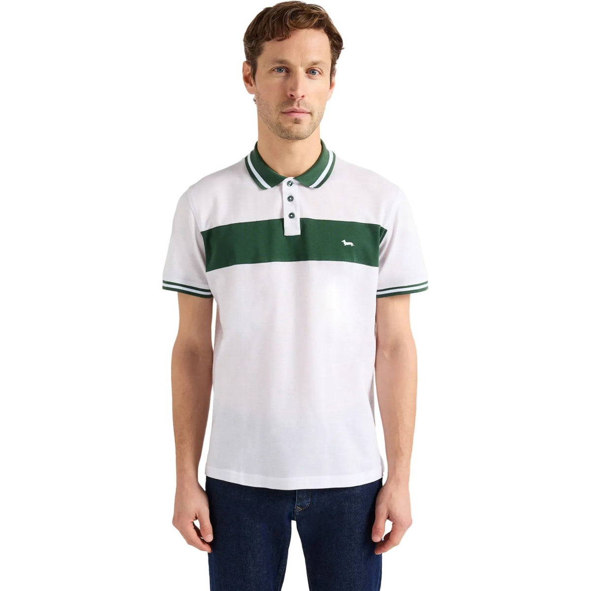 Polo Uomo Harmont & Blaine - Polo fascia contrasto - Bianco