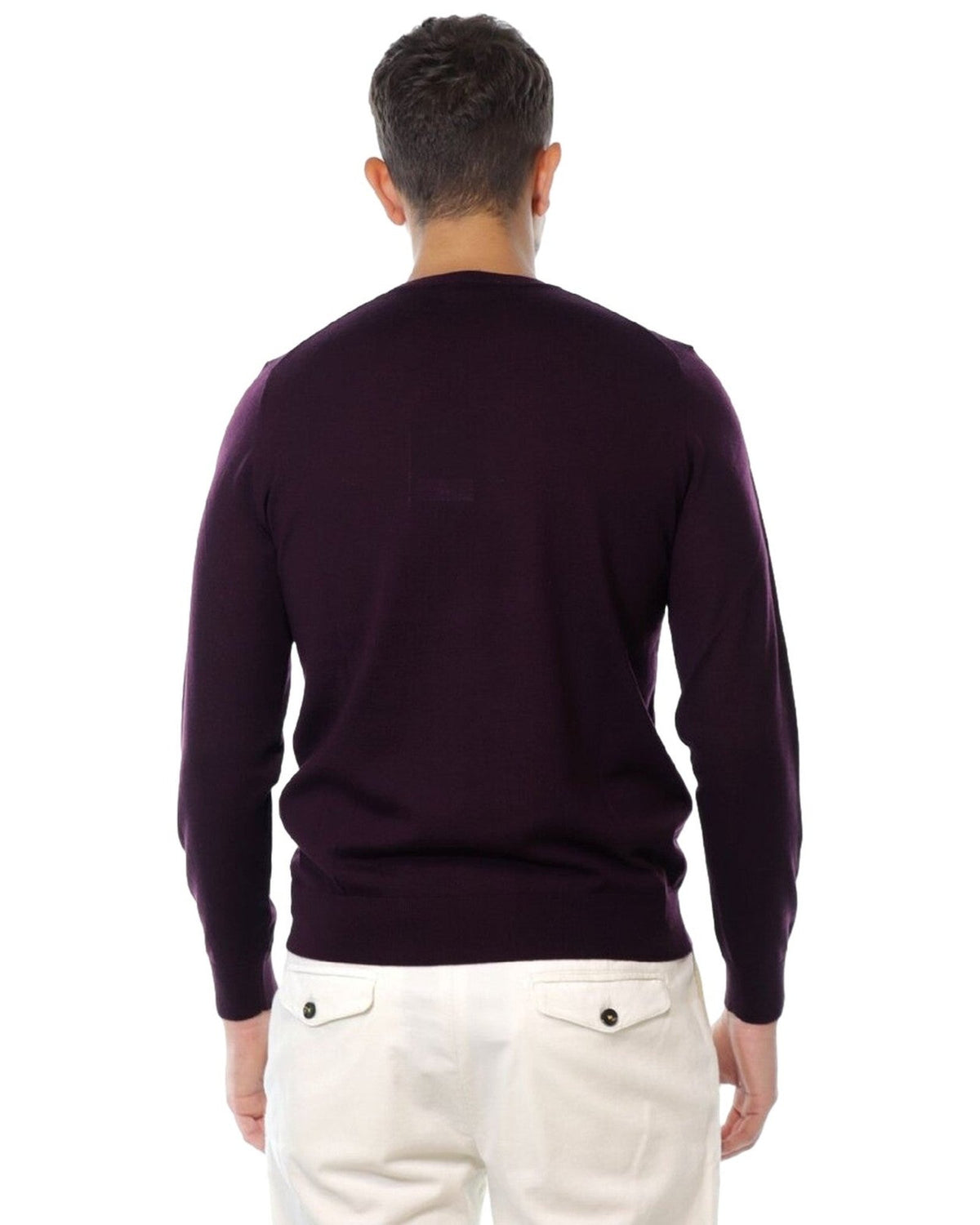 Maglioni Uomo Claq - G/C F. 14 100% Merinos Superfin CQ9200001 - Bordeaux