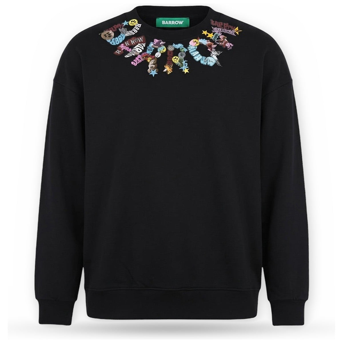 Felpe senza cappuccio Unisex Barrow - Sweatshirt Unisex F6BWUASW015 - Nero