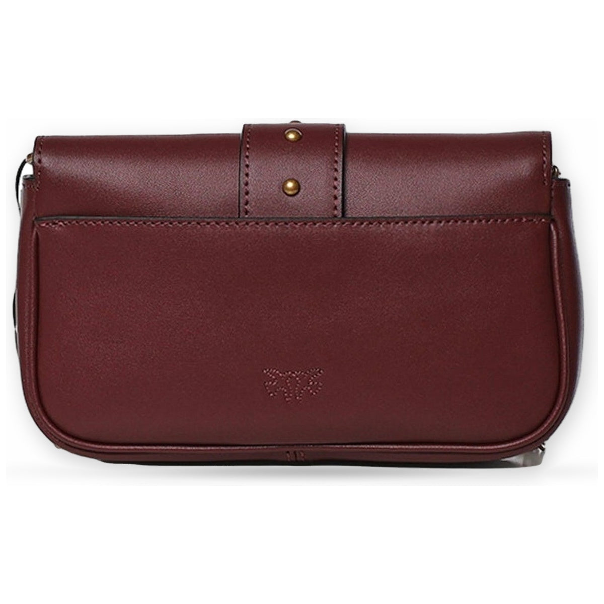 Borse a spalla Donna Pinko - Love Pocket New Buckle Vitello - Bordeaux