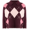 Polo Donna Pinko - Cork Polo Argyle Con Cloth Sti - Bordeaux