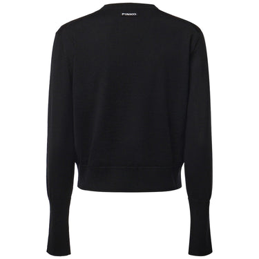 Cardigan Donna Pinko - Tallin Cardigan Fine Pure Meri - Nero
