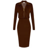 Vestiti casual Donna Elisabetta Franchi - Abito di maglia AM19S66E2 - Marrone