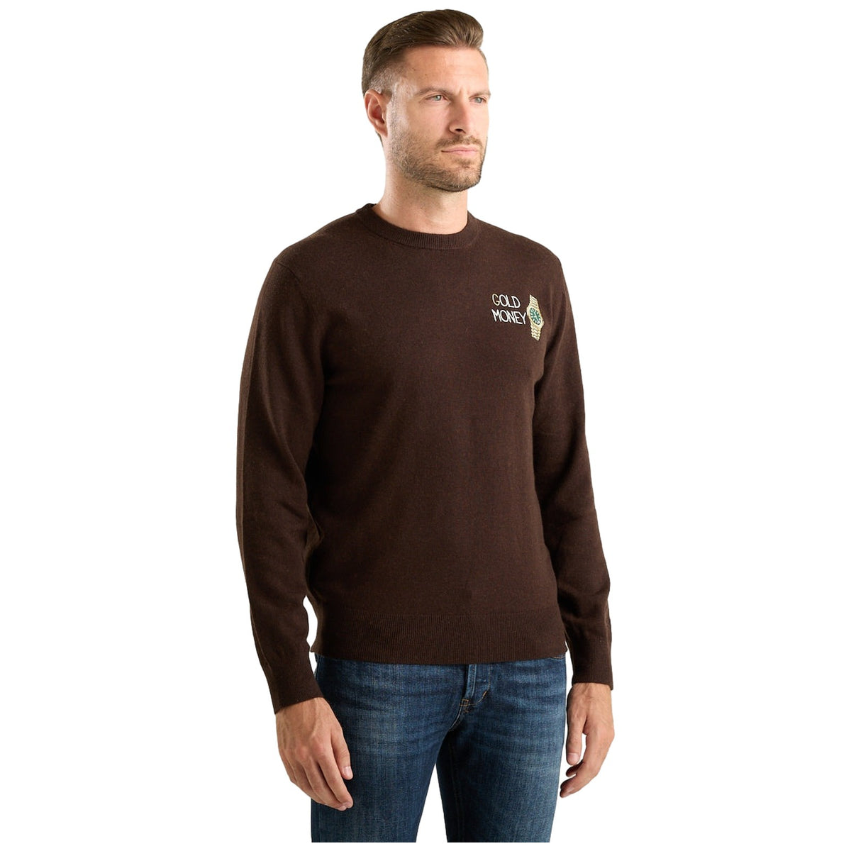 Maglioni Uomo Mc2 Saint Barth - Crew Neck Light Sweater Gold Money 18H - Multicolore
