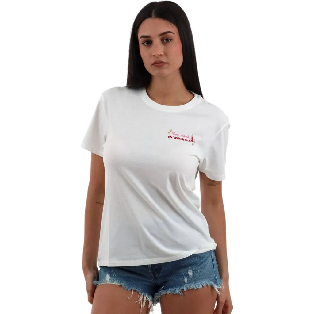 T-shirt Donna Mc2 Saint Barth - Cotton Crew Neck T-Shirt - Bianco