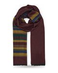 Sciarpe Uomo Gallo - Sciarpa Con Bordo A Righe - Mora