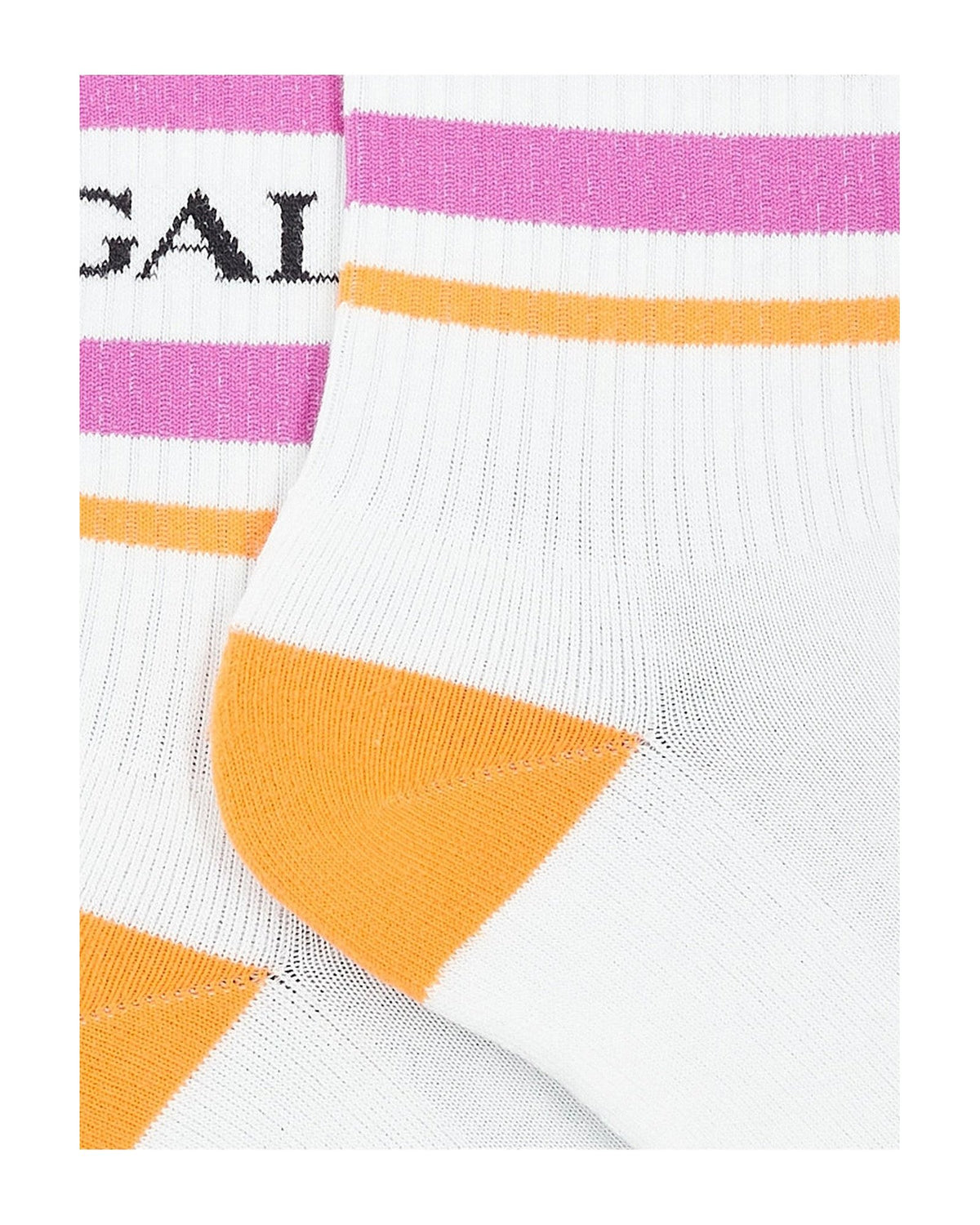 Calze Uomo Gallo - Calza Corta Uomo Spugna Con Righe - Bianco