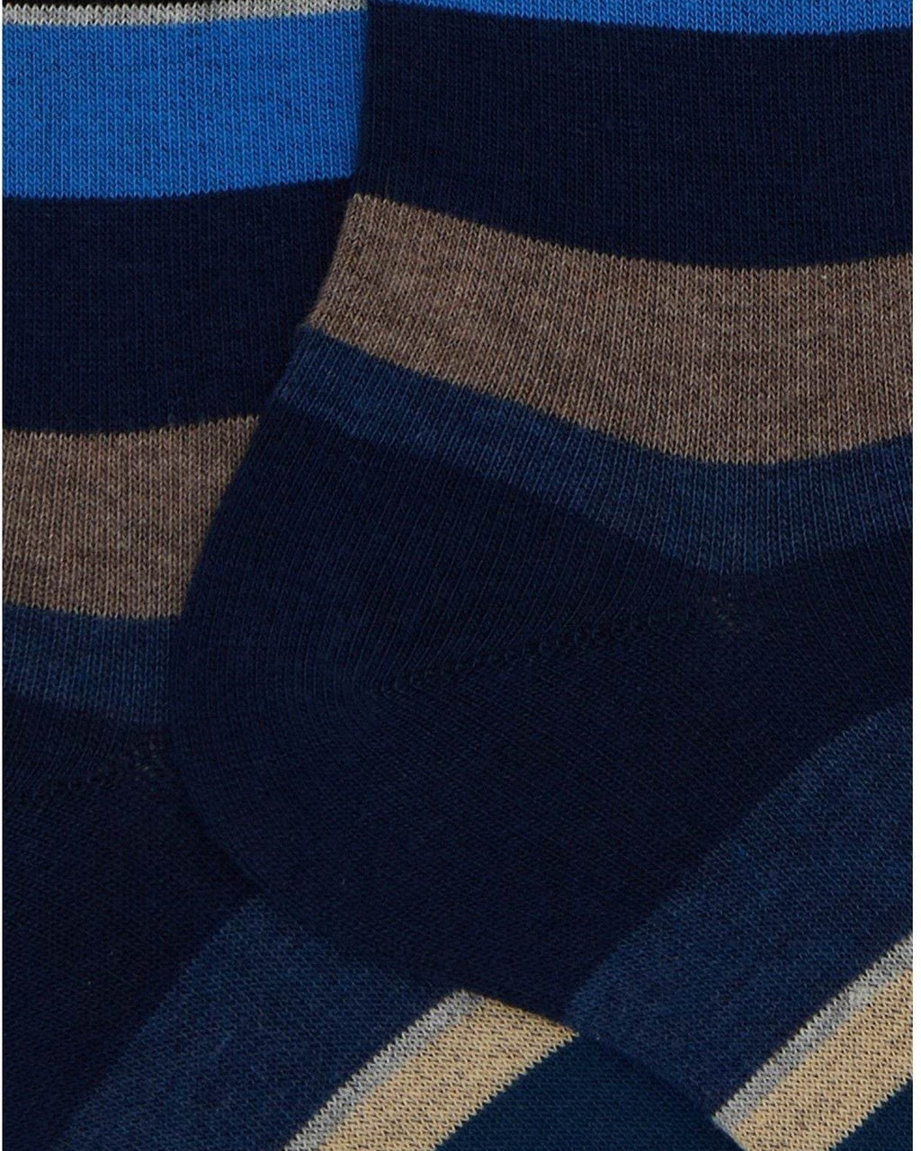 Calze Uomo Gallo - Calza Uomo Corta Riga Multicolor - Blu