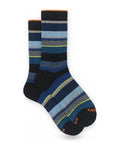 Calze Uomo Gallo - Calza Uomo Corta Riga Multicolor - Blu/Azzurro