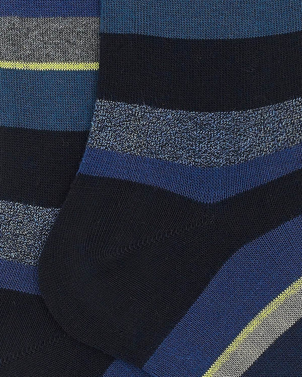 Calze Uomo Gallo - Calza Uomo Corta Riga Multicolor - Blu/Azzurro