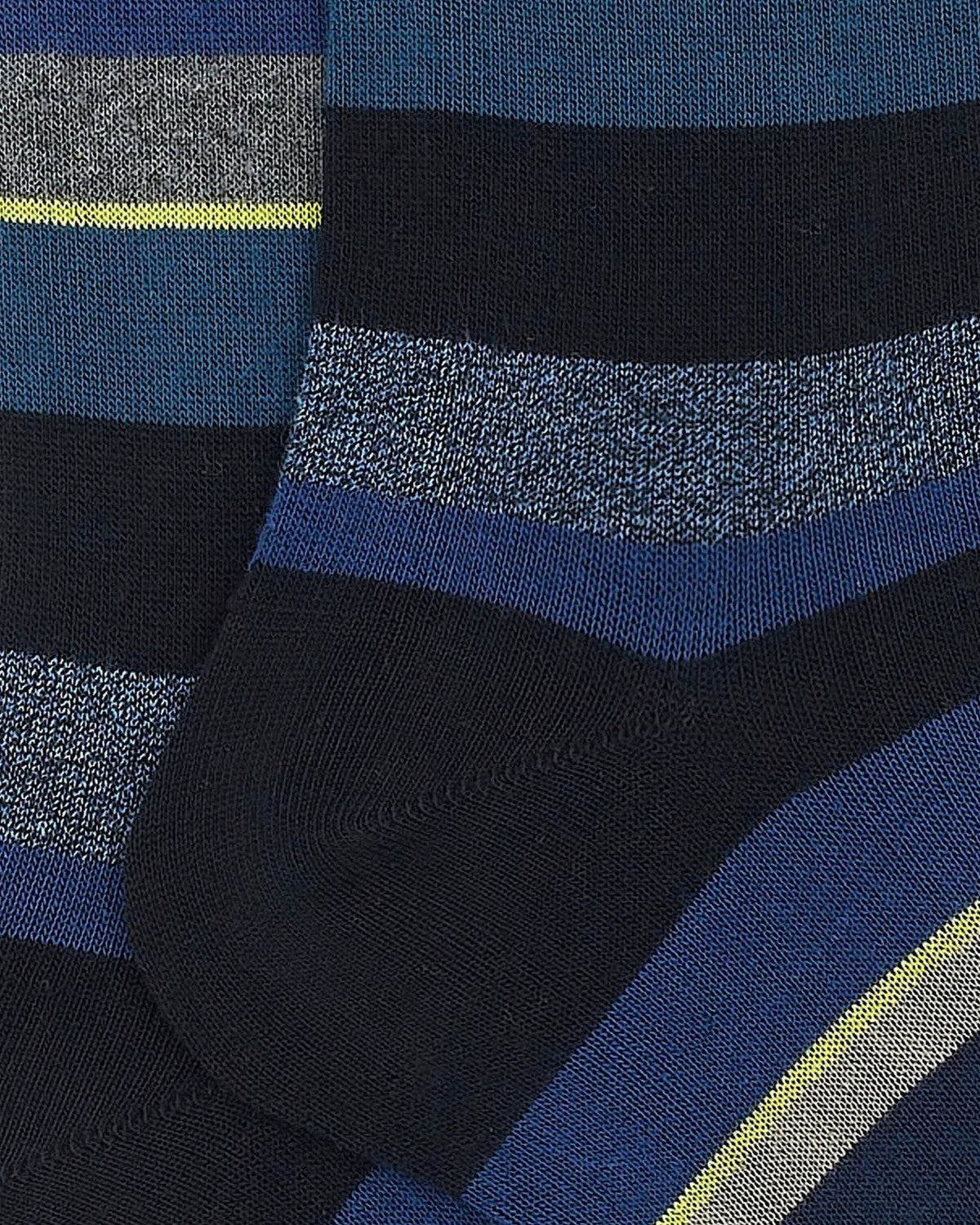 Calze Uomo Gallo - Calza Uomo Corta Riga Multicolor - Blu/Azzurro