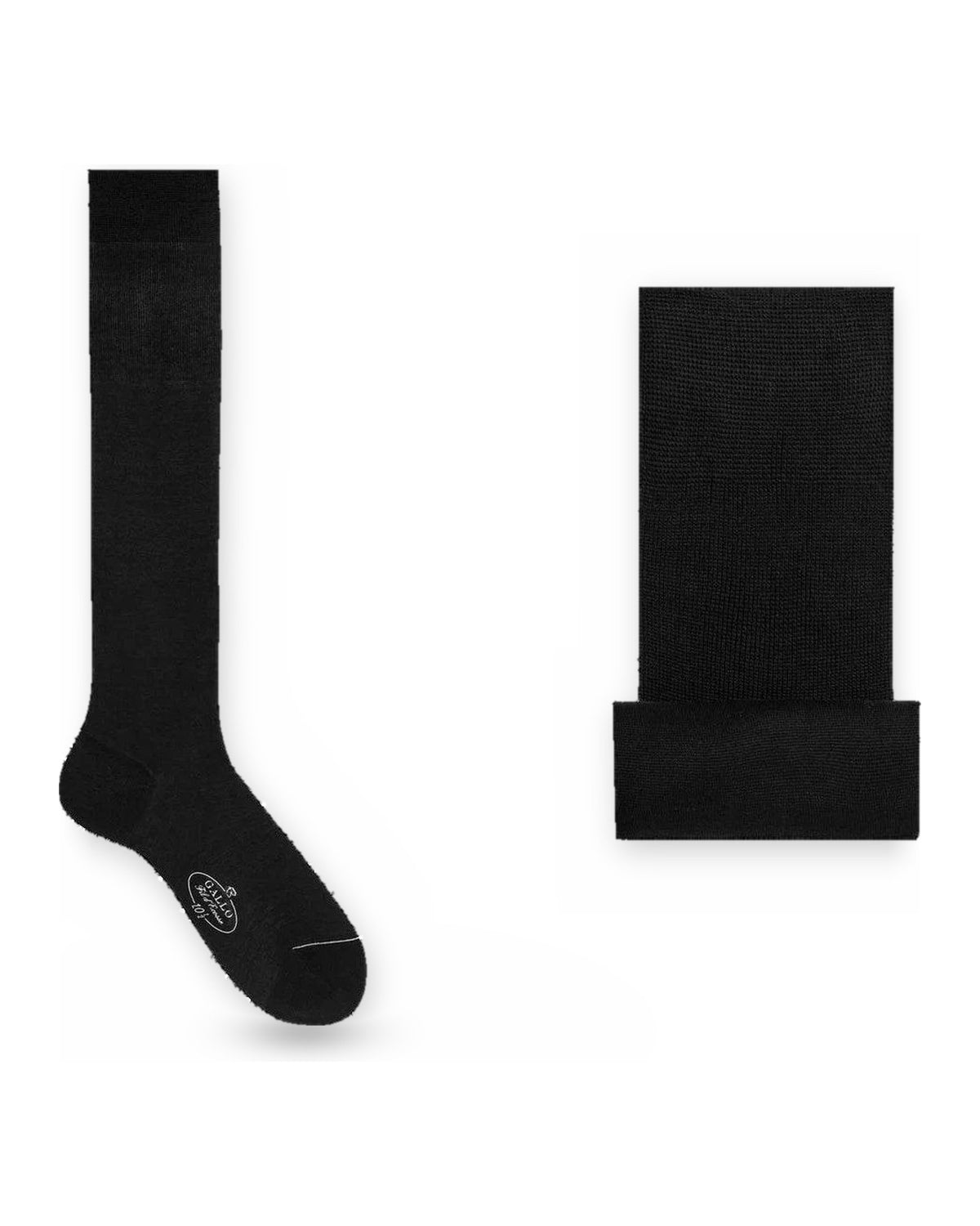 Calze Uomo Gallo - Calza uomo lunga in cotone - Nero