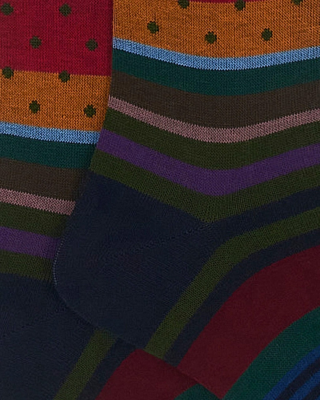 Calze Uomo Gallo - Lungo Co/Ea Fantasia Mix Multic - Blu