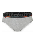Slip Uomo Gallo - U Slip Basico Co/Pl Grigio Mel.+Elx - Grigio