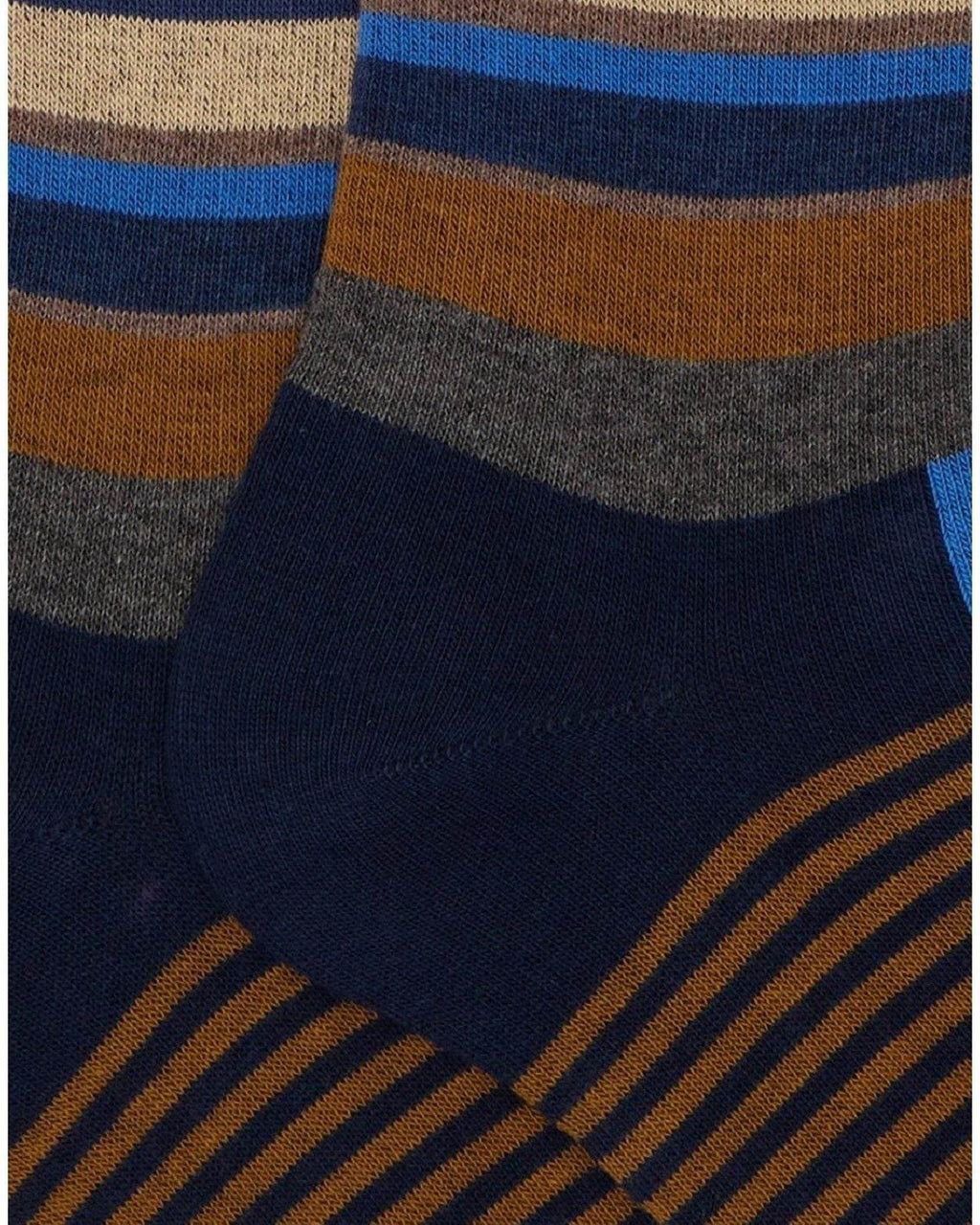Calze Uomo Gallo - Uomo Lungo Co/Ea Fantasia Blocchi Mu - Blu