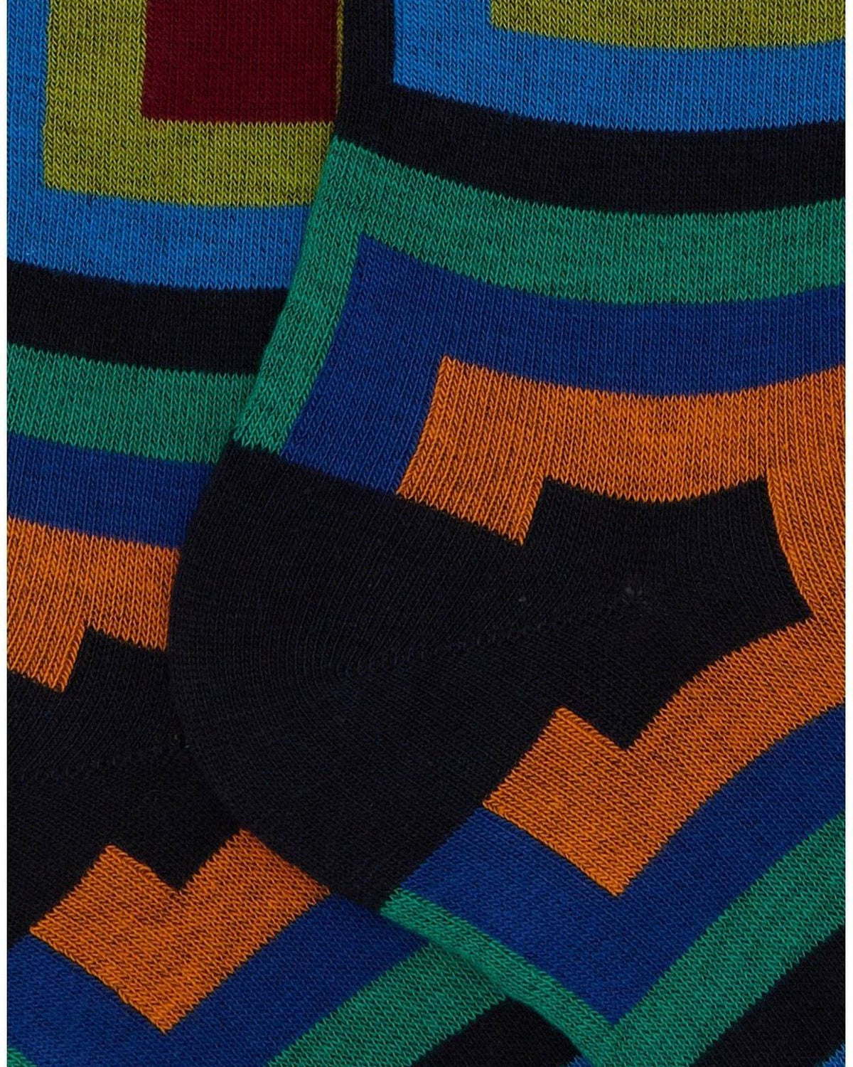 Calze Uomo Gallo - Uomo Lungo Co/Ea Fantasia Quadri Con - Blu