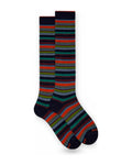 Calze Uomo Gallo - Uomo Lungo Co/Ws Riga Multic - Blu