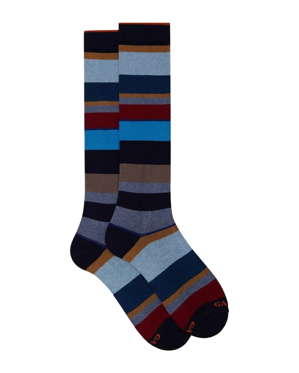 Calze Uomo Gallo - Uomo Lungo Co/Ws Riga Multic - Blu
