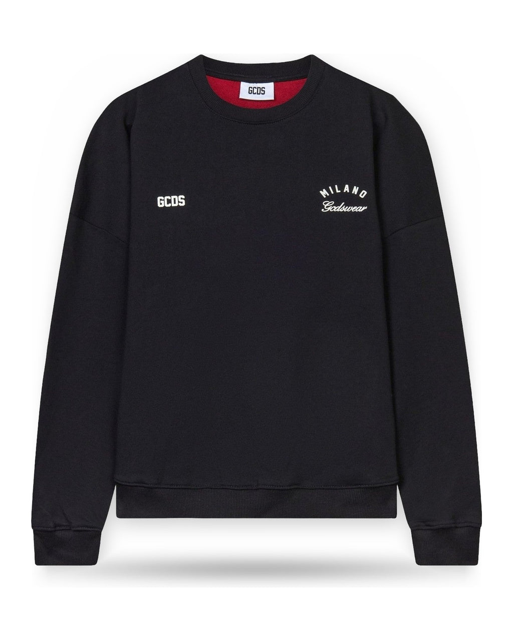 Felpe senza cappuccio Uomo Gcds - Band Logo Back Crewneck - Nero