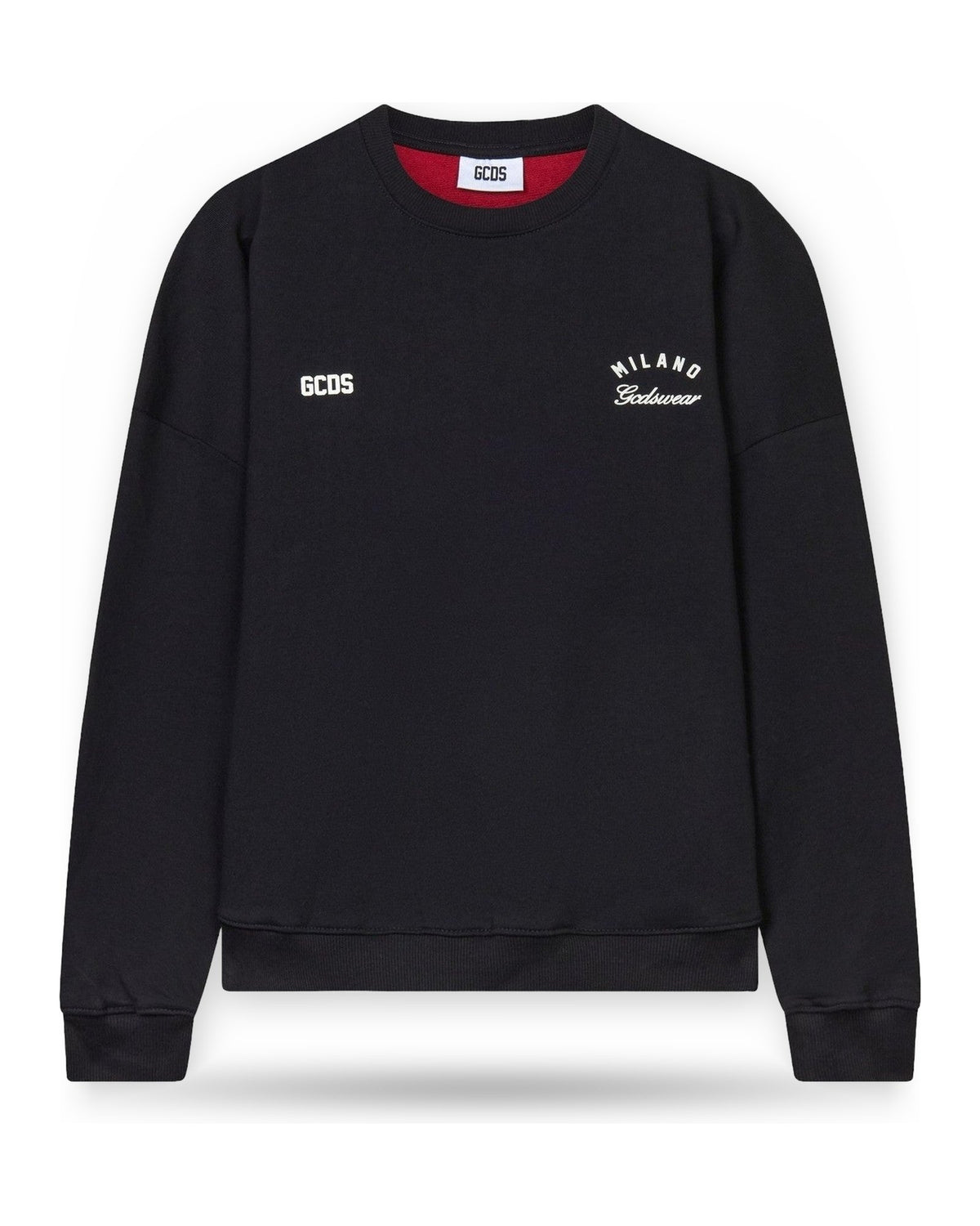 Felpe senza cappuccio Uomo Gcds - Band Logo Back Crewneck - Nero