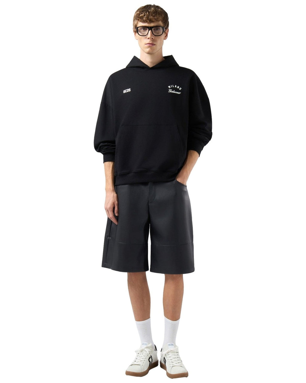 Felpe con cappuccio Uomo Gcds - Band Logo Back Hoodie - Nero