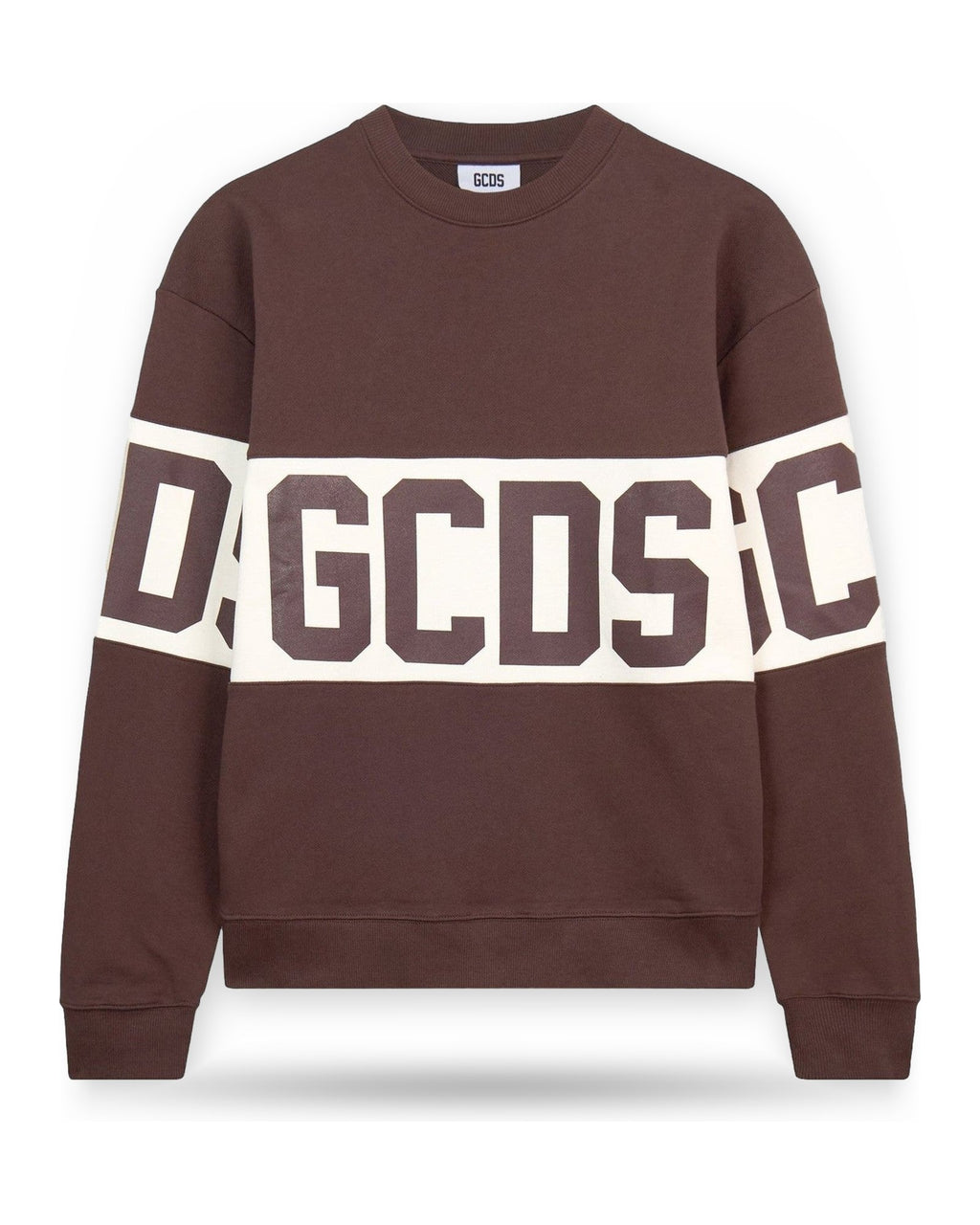 Felpe senza cappuccio Uomo Gcds - Band Logo Crewneck - Marrone