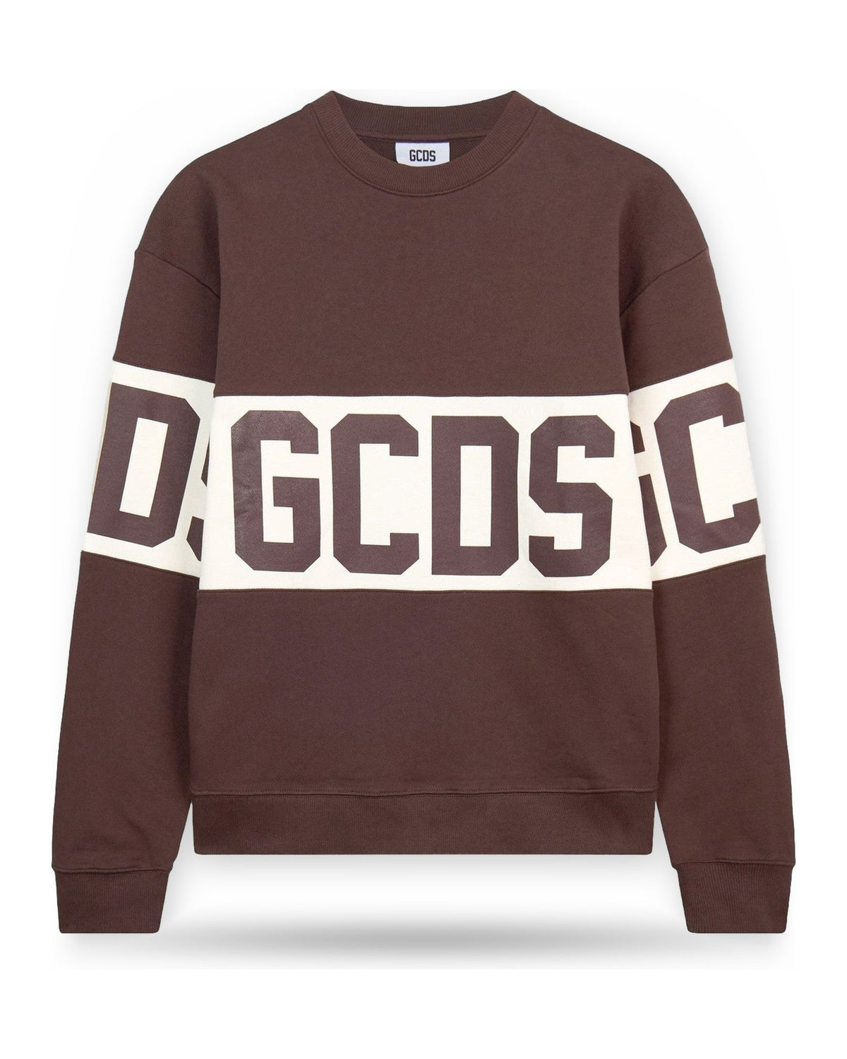 Felpe senza cappuccio Uomo Gcds - Band Logo Crewneck - Marrone