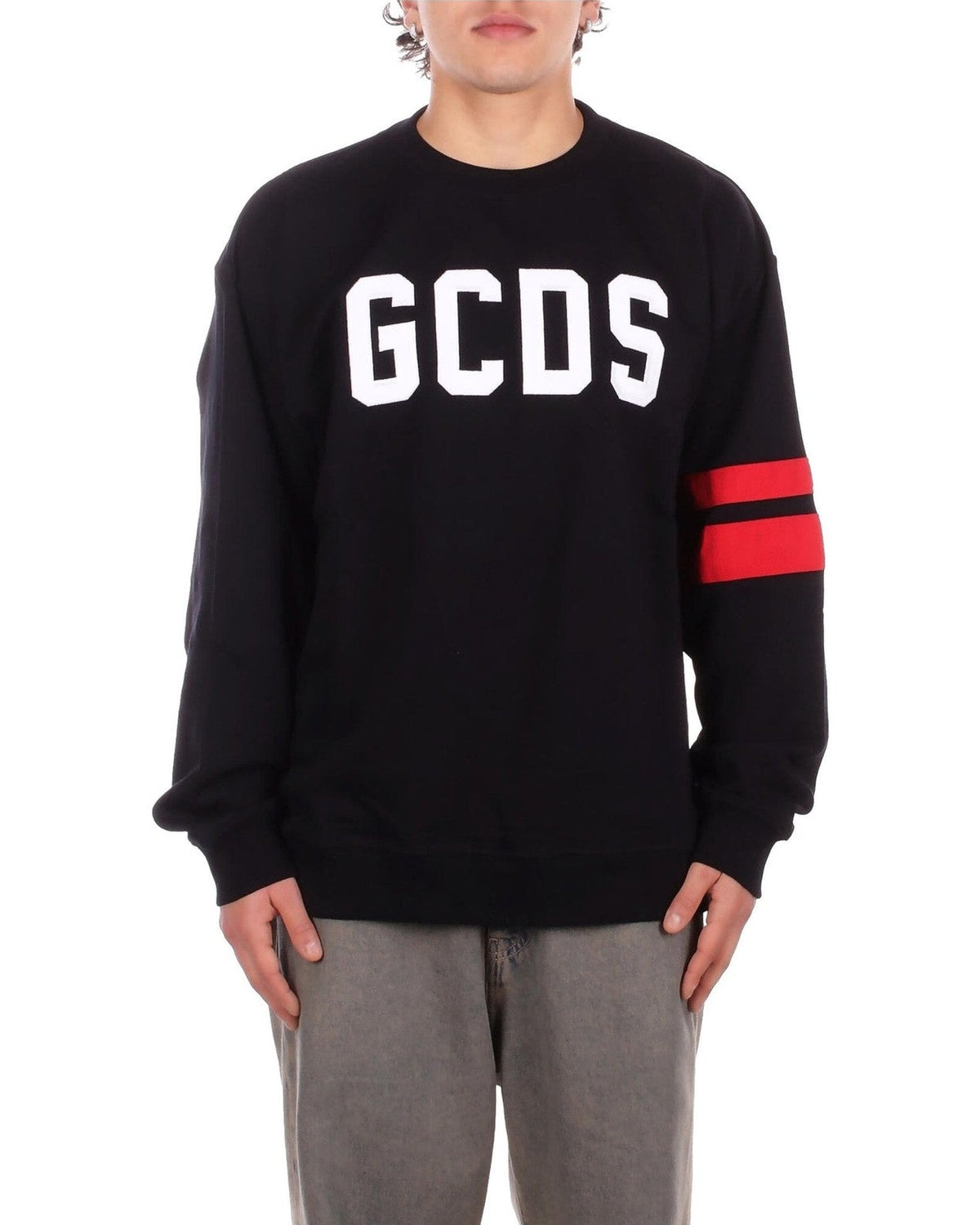 Felpe senza cappuccio Uomo Gcds - Logo Regular Crewneck - Nero