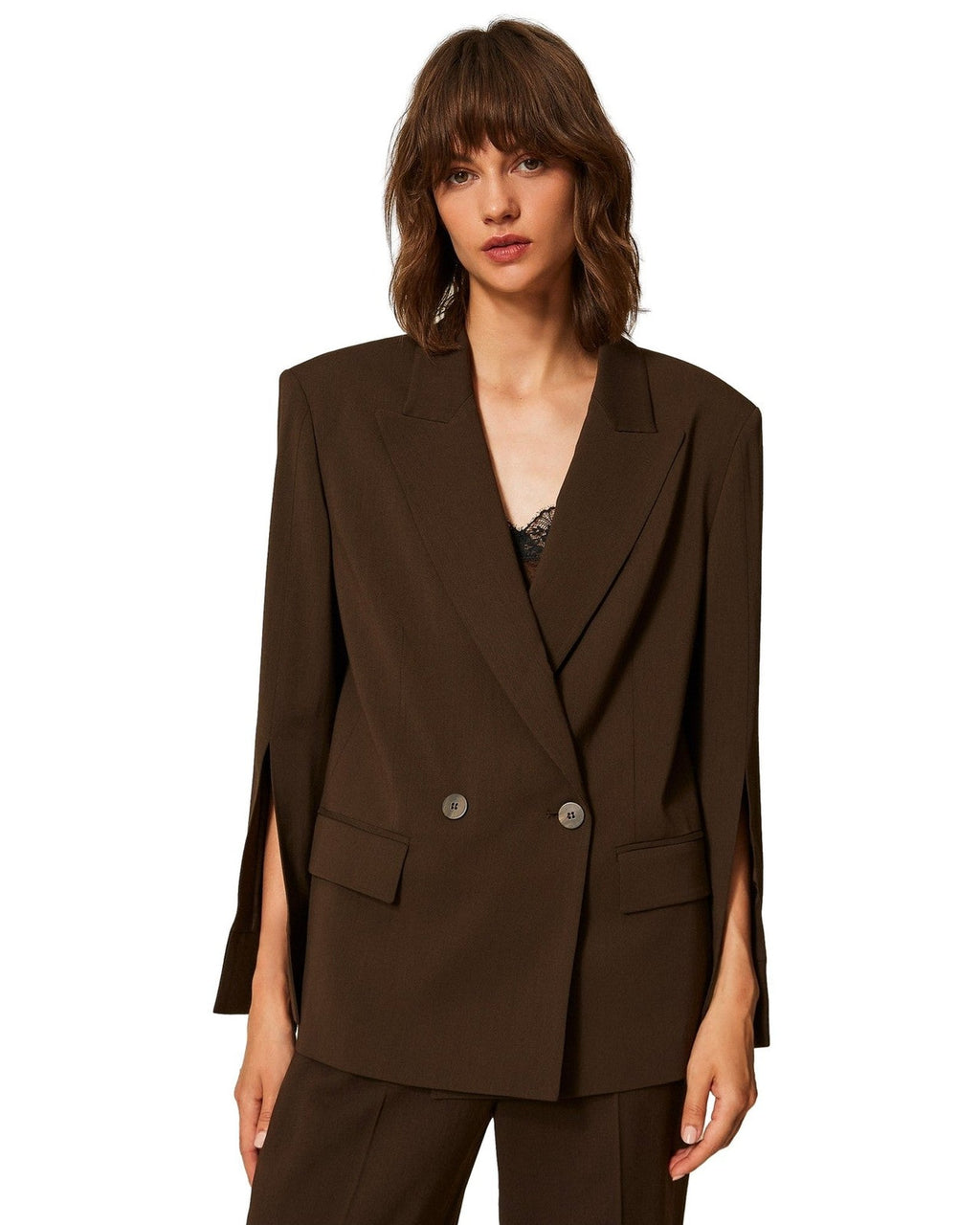 Giacche Donna Twinset - Giacca Cappa M/L - Marrone
