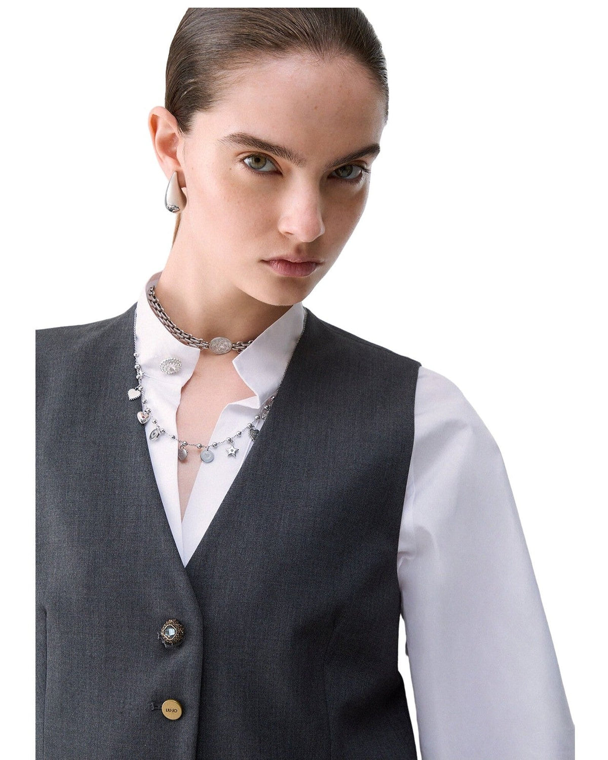 Gilet Donna Liu Jo - Gilet Flanella - Grigio