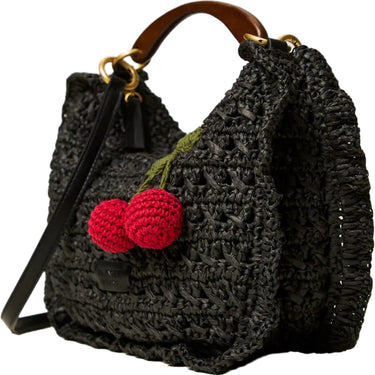 Borse a mano Donna Twinset - Hobo Effetto Paglia C/Ciliegia Crochet - Nero di Twinset su Gianni Foti