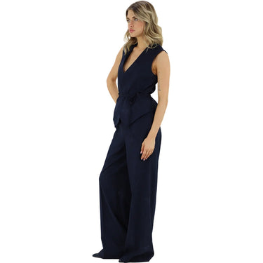 Gilet Donna Twinset - Gilet Corto C/Cintura Ricamato - Blu