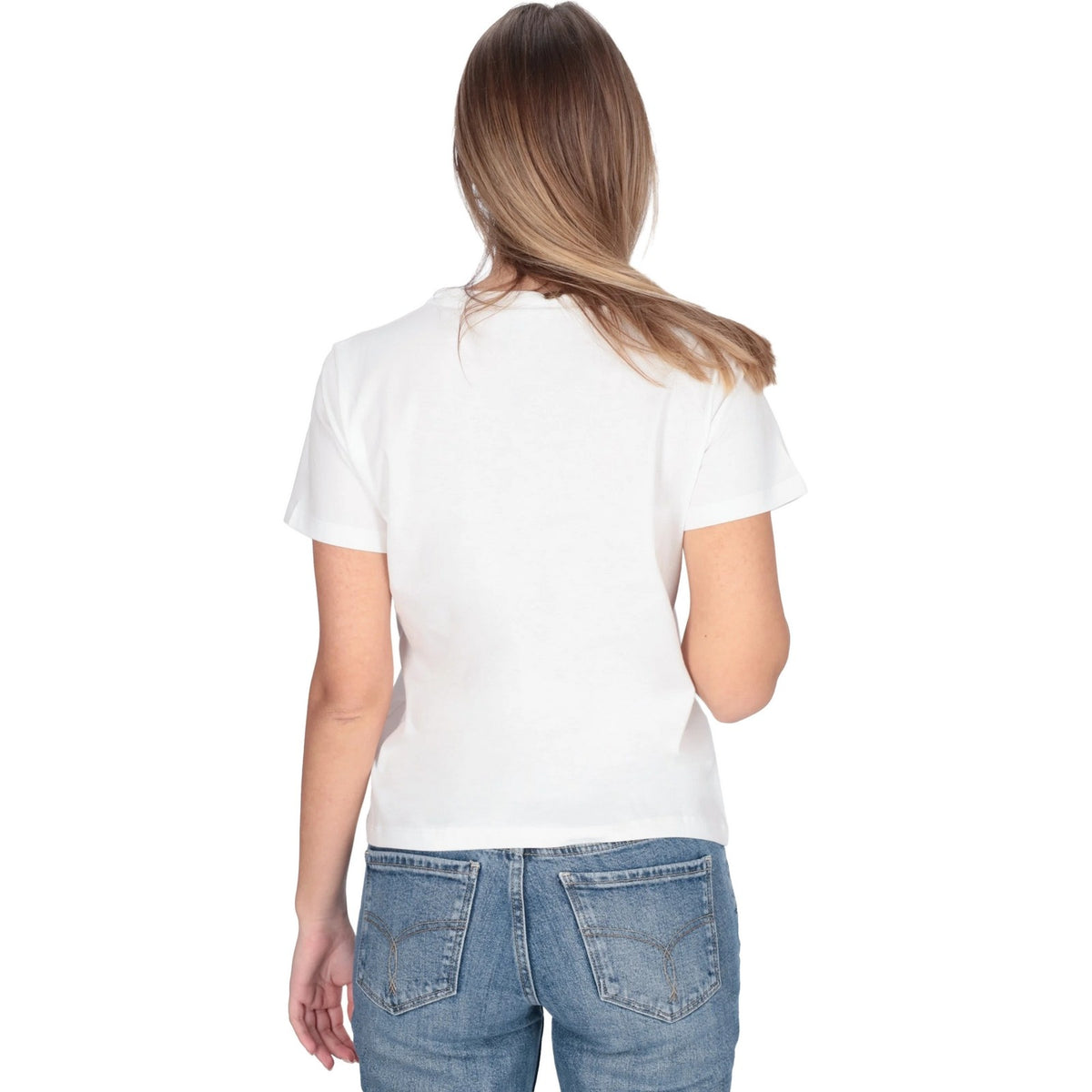 T-shirt Donna Pinko - Fidenza T-Shirt Jersey Logo Ri - Bianco