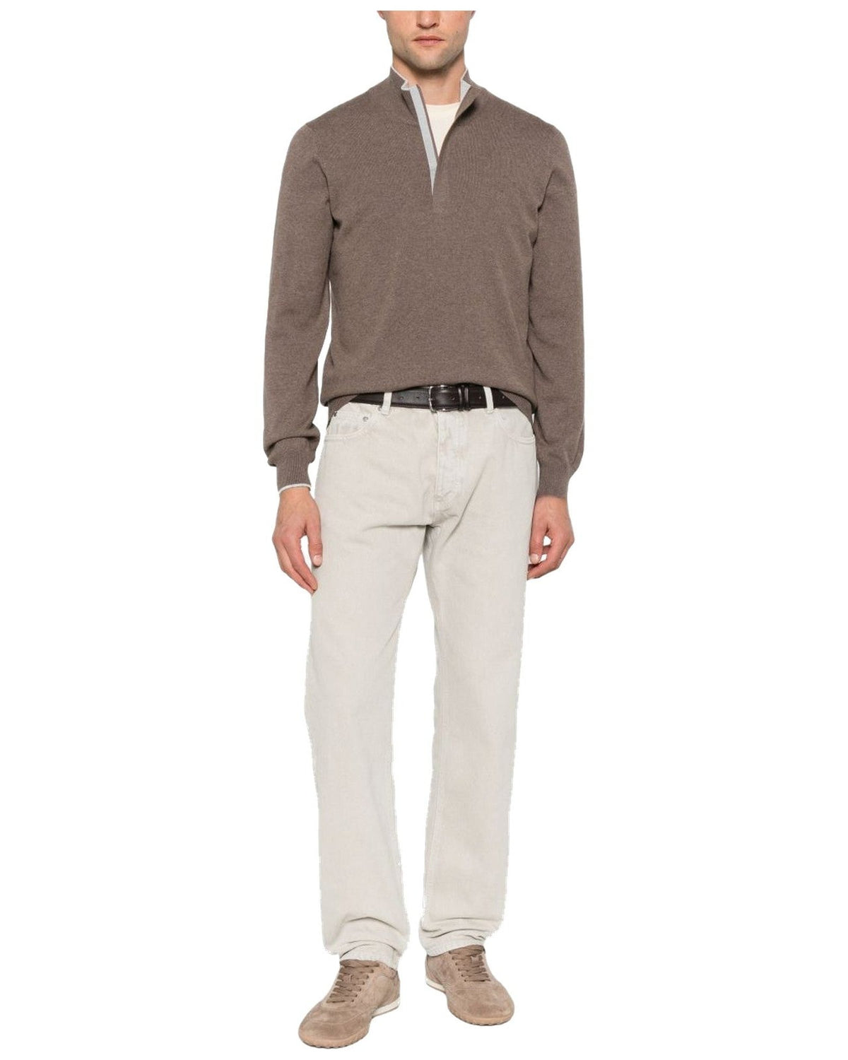Maglioni Uomo Gran Sasso - Lupo M/L Zip 55107 - Cammello
