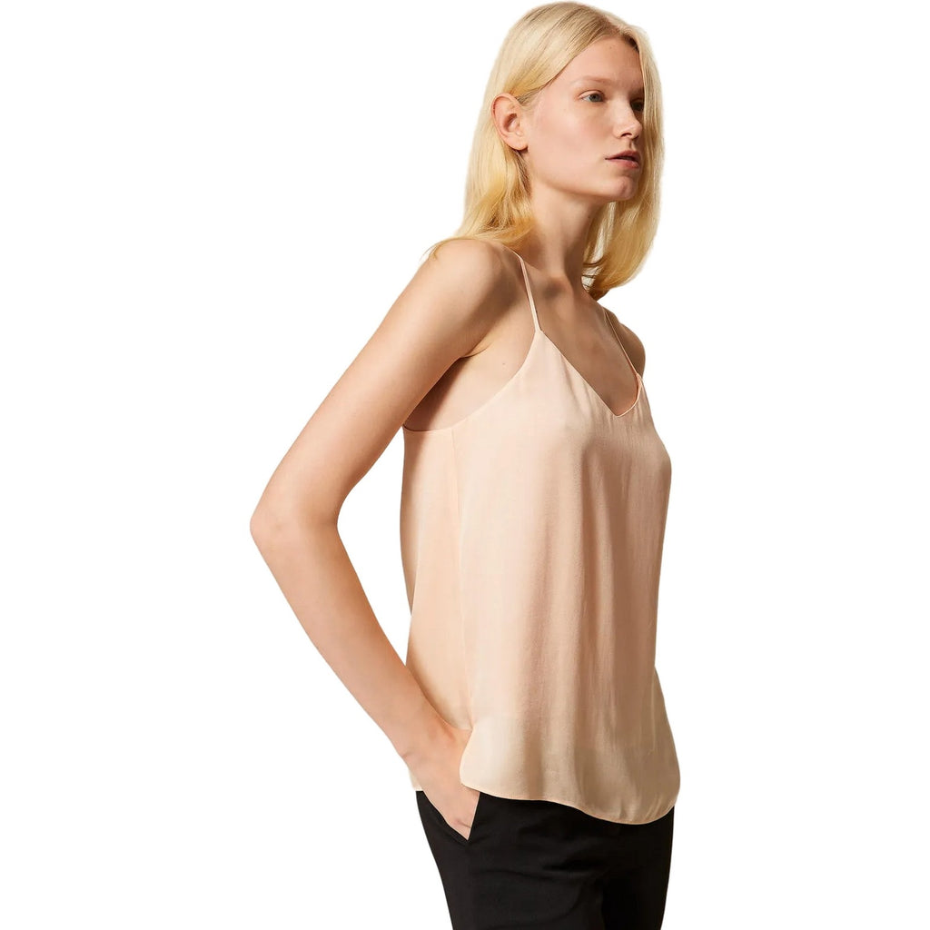 Canotte e top Donna Twinset - Top Con Spallini - Rosa-Gianni Foti