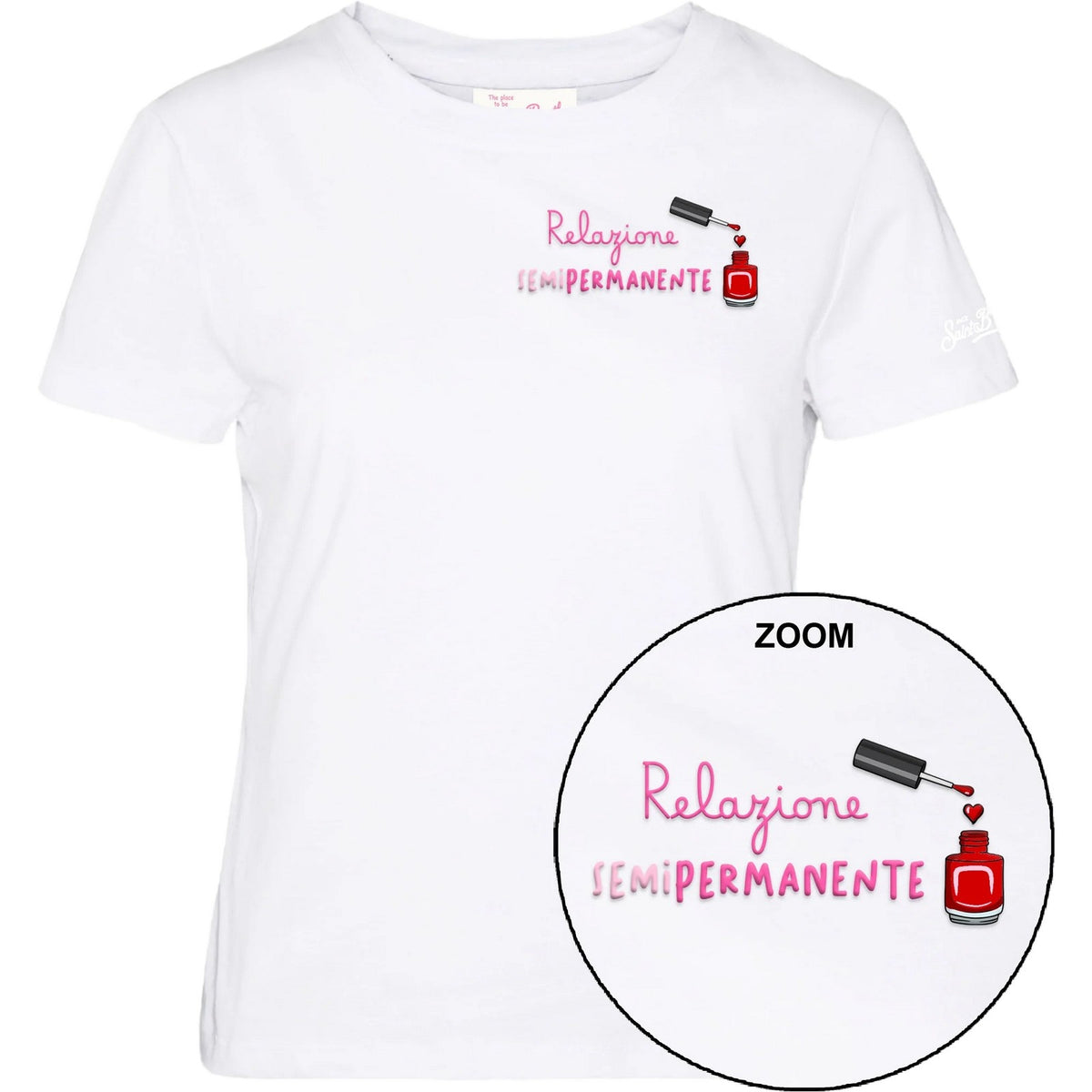 T-shirt Donna Mc2 Saint Barth - Cotton Crew Neck T-Shirt - Bianco