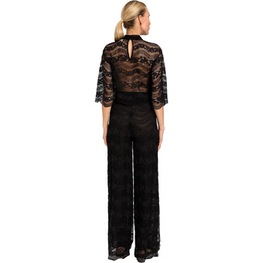 Pantaloni Donna Twinset - Pantalone Largo In Macrame' - Nero