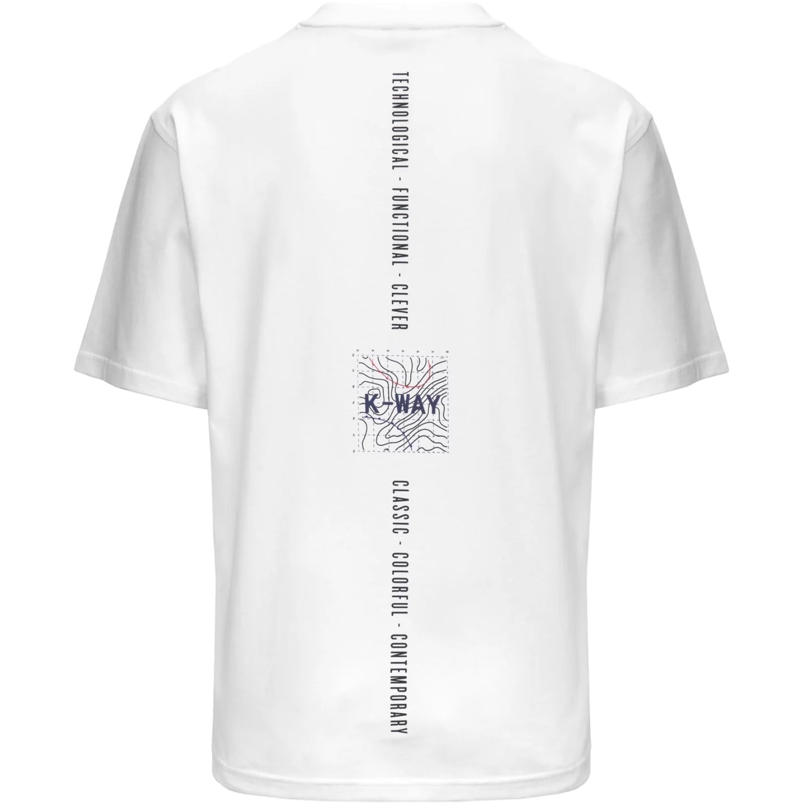 T-shirt Uomo K-Way - Solo Vertical Isobar Jersey - Bianco