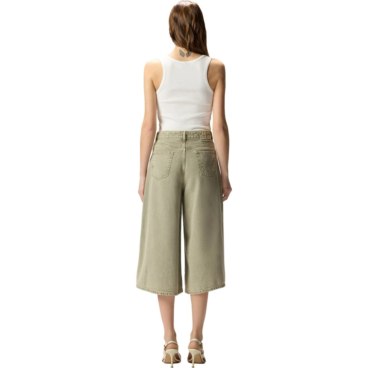Canotte e top Donna Pinko - Calcolatore Canottiera Costina - Bianco