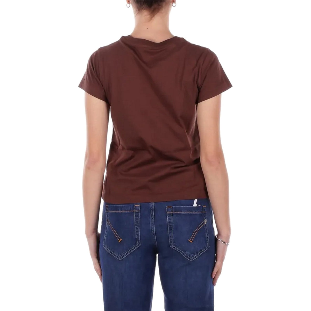 T-shirt Donna Pinko - Basico T-Shirt Jersey Logo Sta - Marrone