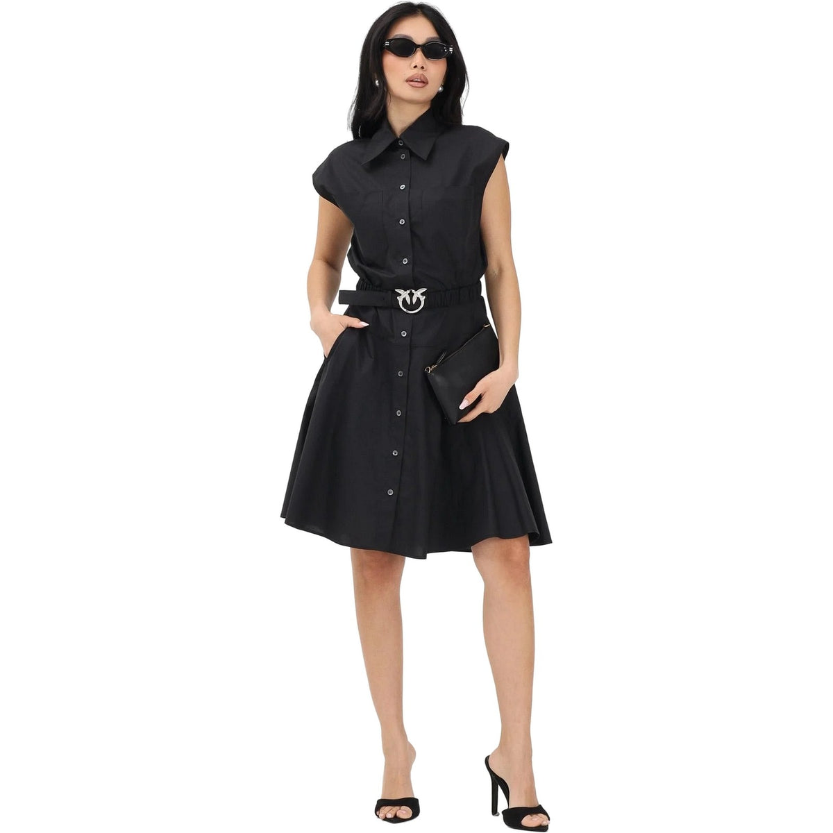 Vestiti da sera e cerimonia Donna Pinko - Anaceta Abito Popeline - Nero