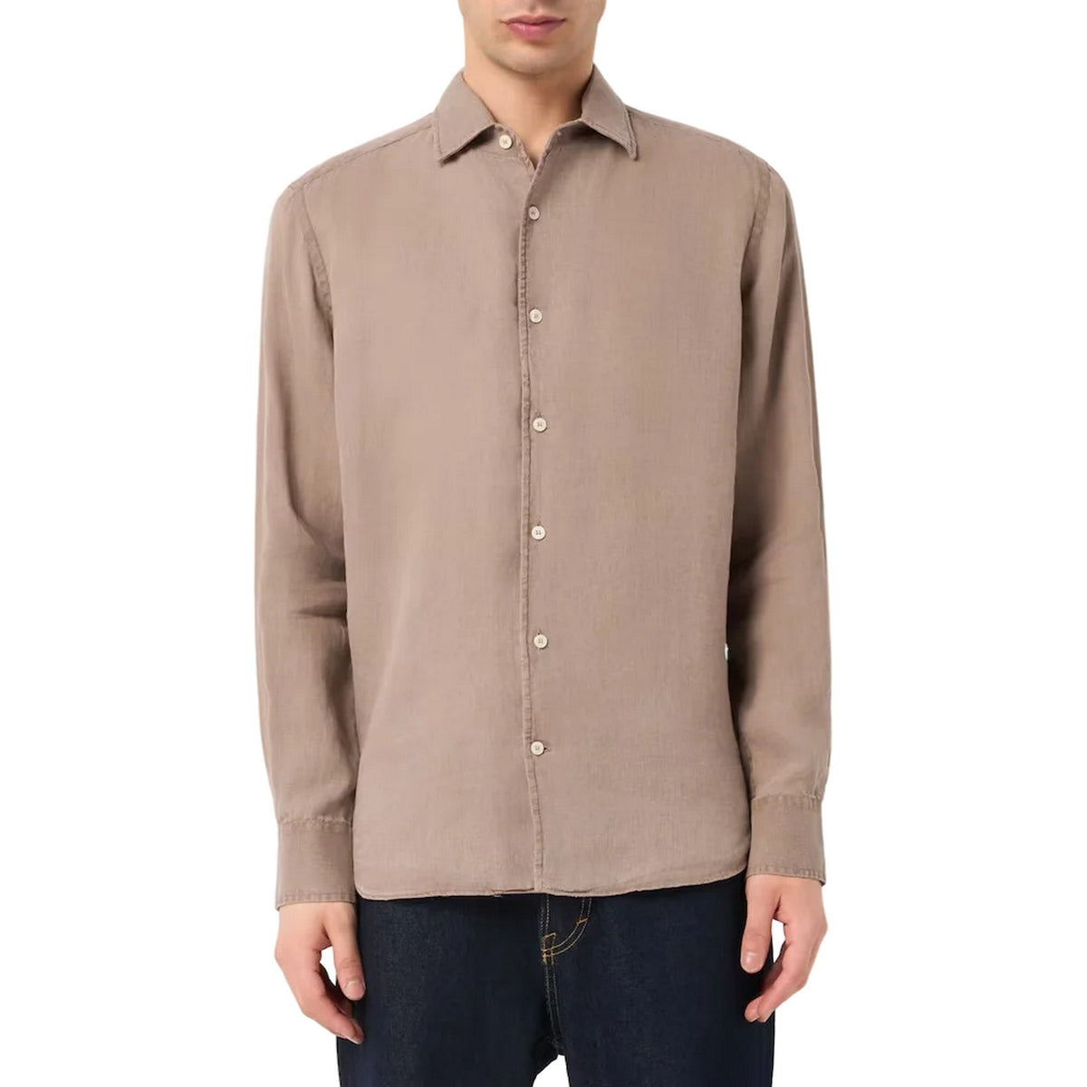 Camicie casual Uomo Mc2 Saint Barth - Shirt With Internal Facings - Marrone
