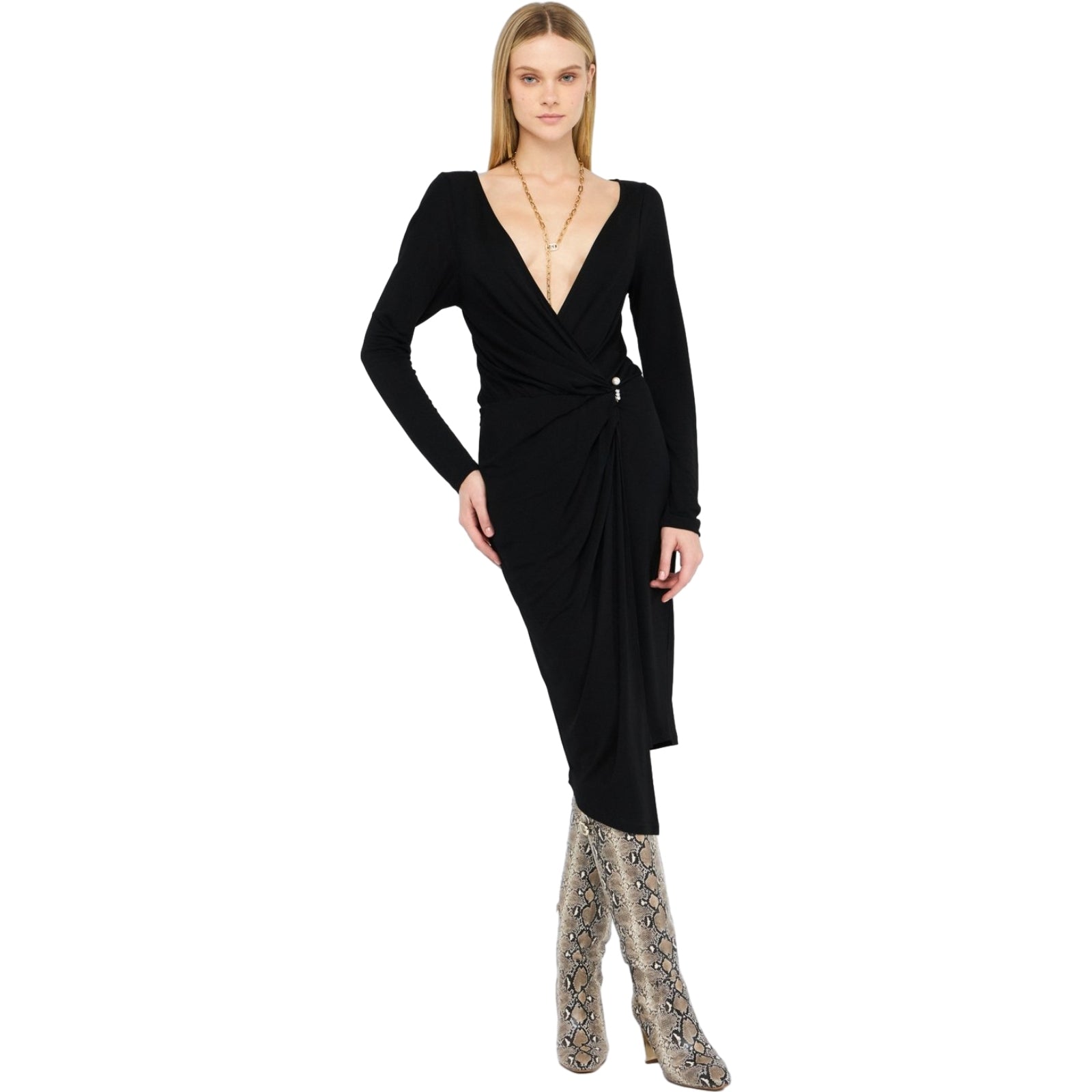 Vestiti da sera e cerimonia Donna Liu Jo - Abito Con Accessorio - Nero