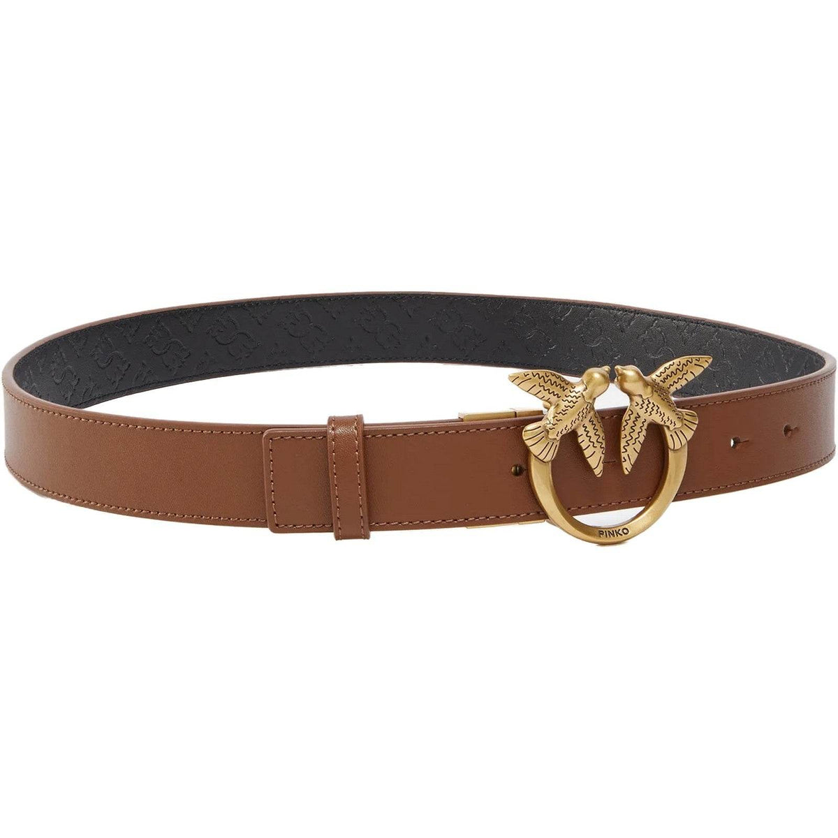 Cinture Donna Pinko - Love Berry H3 Belt Vit.seta Mo - Marrone