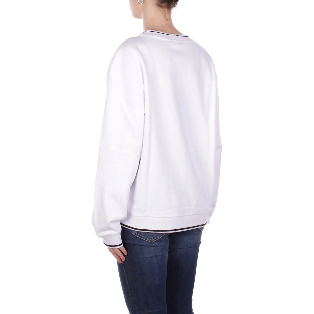 Felpe senza cappuccio Donna Gcds - Logo Lounge Crop Crew - Bianco