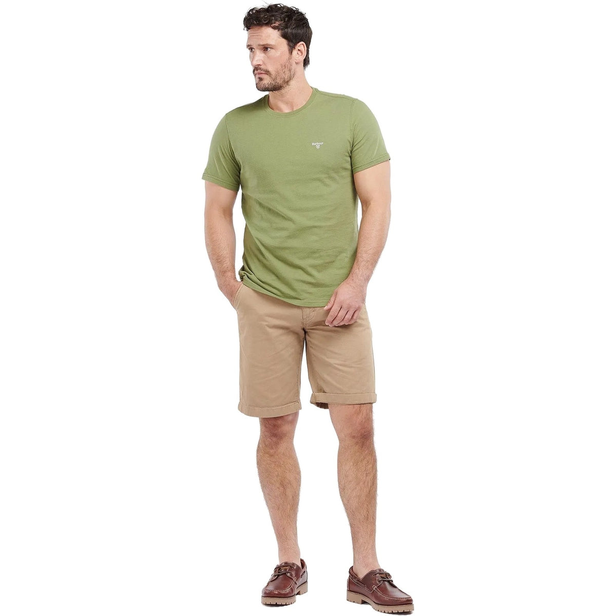 T-shirt Uomo Barbour - Essential Sports Tee - Verde-Gianni Foti