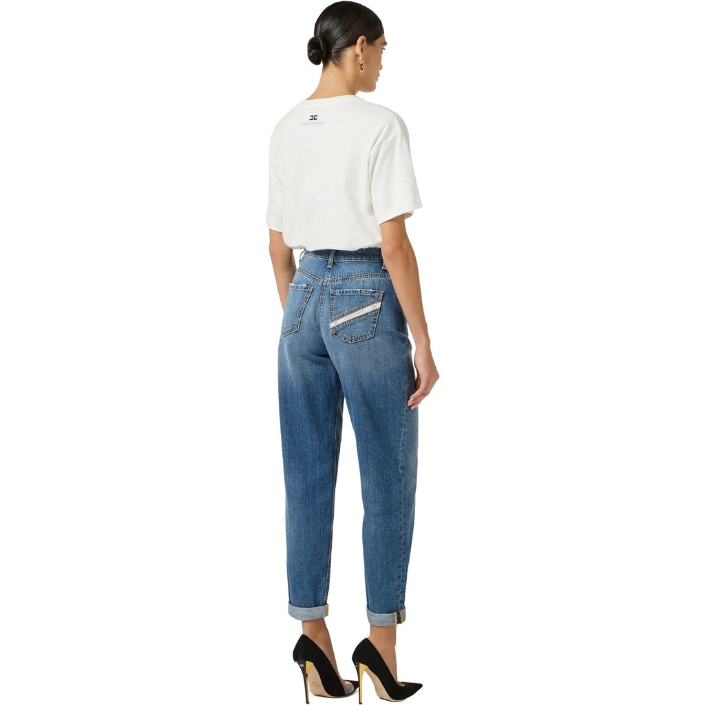 Pantaloni Donna Elisabetta Franchi - Pantalone mod. jeans - Blu